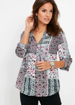 bonprix bonprix Camisas Y Blusas>Blusa estampada Estampado en plateado