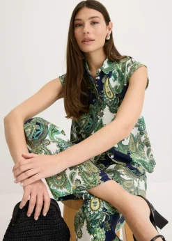 Mujer bonprix bonprix Blusa estampada de viscosa fluida