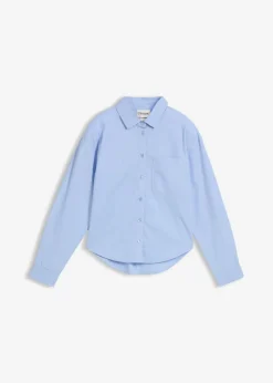 bonprix bonprix Ropa 9 A 16 Años·Camisetas Y Camisas>Blusa holgada de algodón puro Azul perla