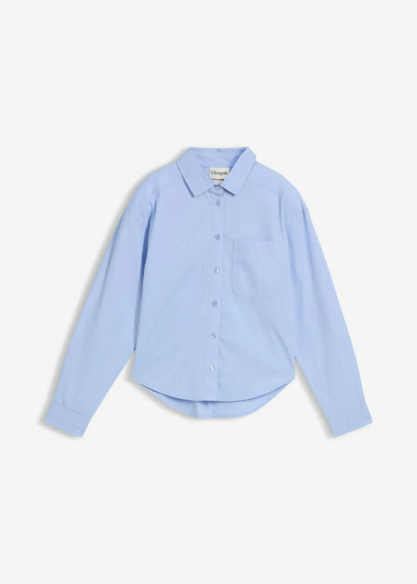 bonprix bonprix Ropa 9 A 16 Años·Camisetas Y Camisas>Blusa holgada de algodón puro Azul perla