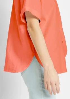 Mujer bonprix bonprix Blusa holgada de media manga con lino