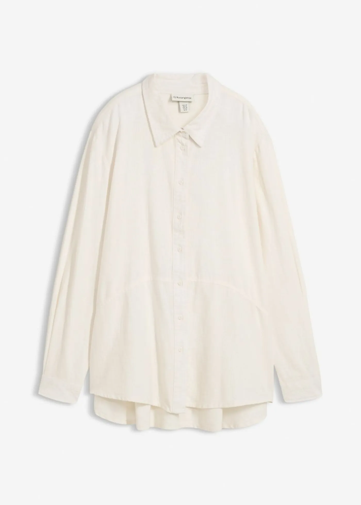 bonprix bonprix Camisas Y Blusas|Novedades>Blusa holgada de mezcla de lino Blanco lana