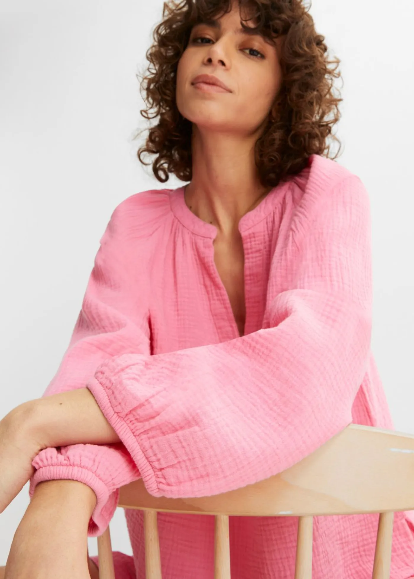 Mujer bonprix bonprix Blusa holgada de muselina