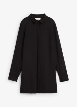 bonprix bonprix Camisas Y Blusas>Blusa larga con abertura de viscosa fluida Negro