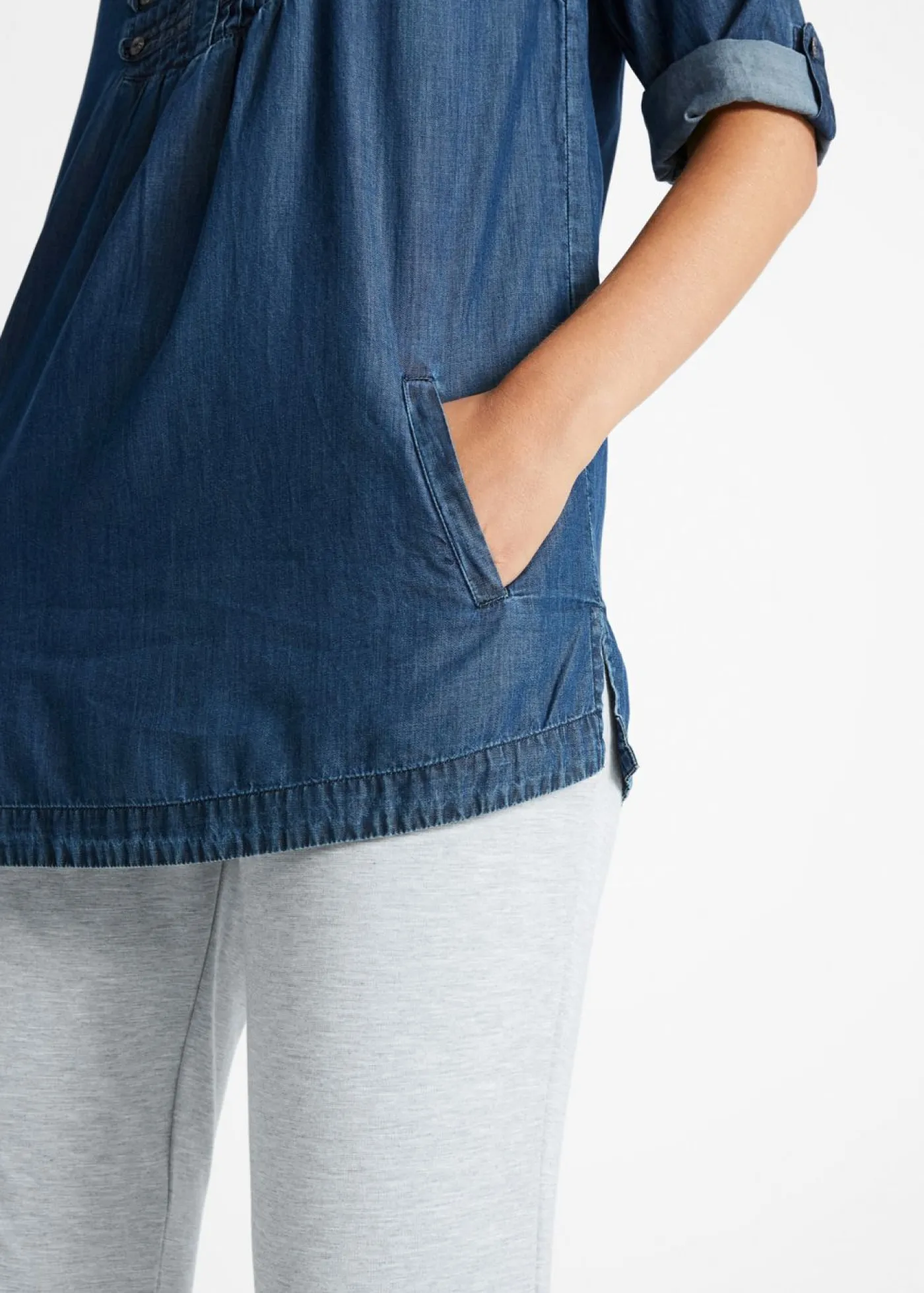 Mujer bonprix bonprix Blusa larga con corte en A