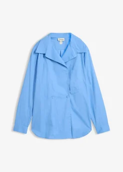 bonprix bonprix Camisas Y Blusas|Novedades>Blusa larga con escote en V azul provenzal