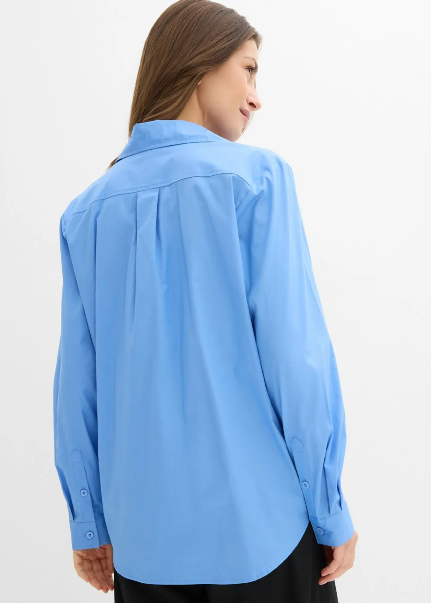 bonprix bonprix Camisas Y Blusas|Novedades>Blusa larga con escote en V azul provenzal