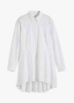 bonprix bonprix Camisas Y Blusas>Blusa larga con volante Blanco