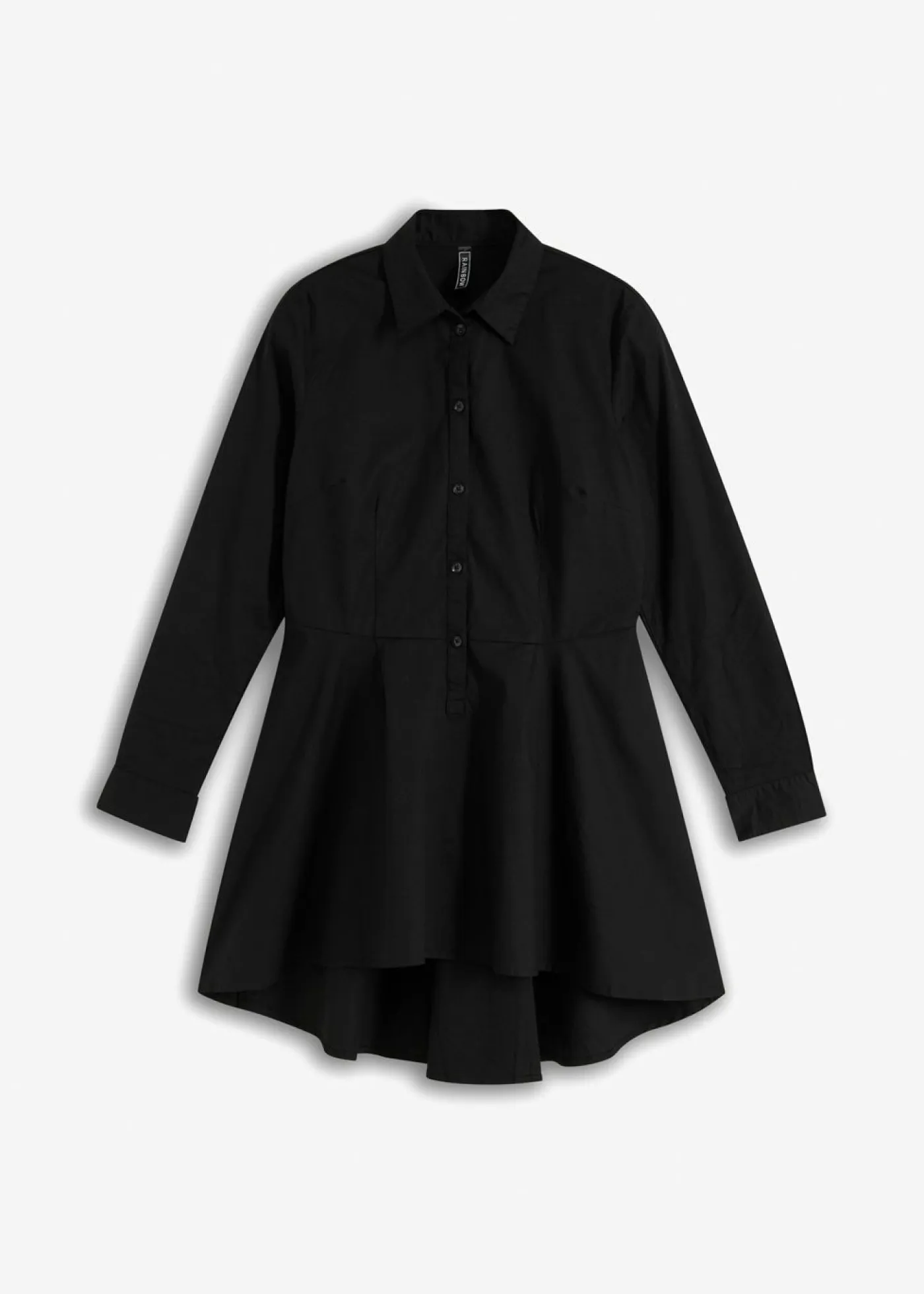 bonprix bonprix Camisas Y Blusas>Blusa larga con volante Negro