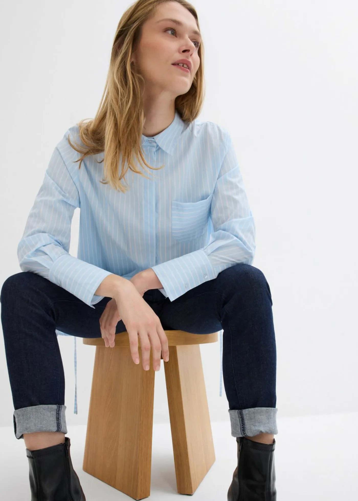 Mujer bonprix bonprix Blusa larga de algodón puro