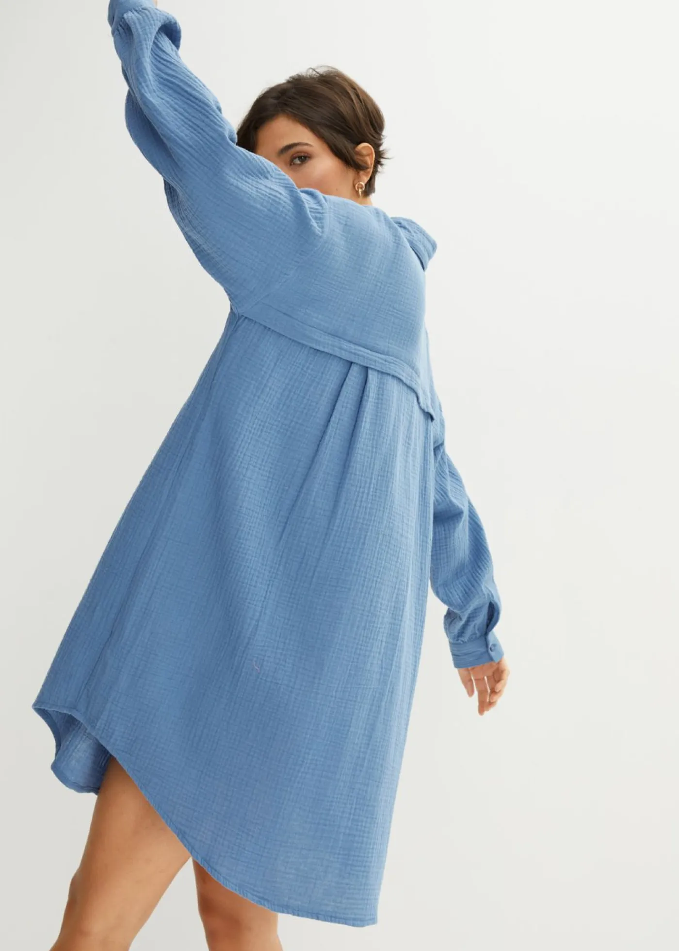 Mujer bonprix bonprix Blusa larga de muselina con corte holgado