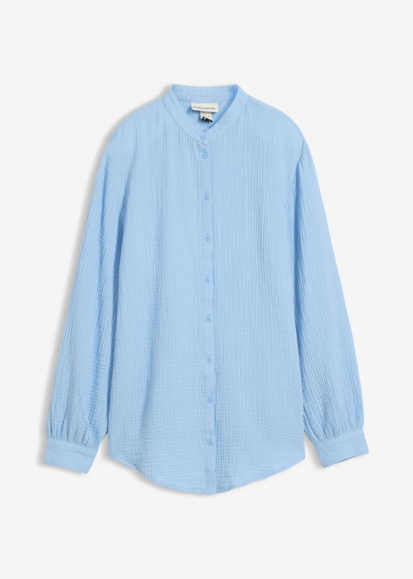 bonprix bonprix Camisas Y Blusas|Novedades>Blusa larga de muselina ligera Azul claro