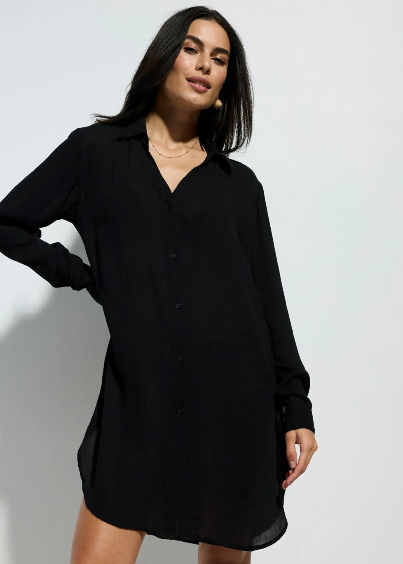 Mujer bonprix bonprix Blusa larga de playa de viscosa fluida