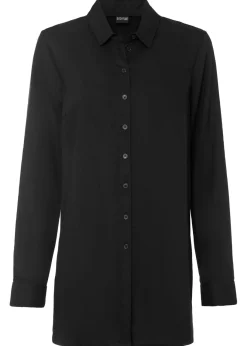 bonprix bonprix Camisas Y Blusas>Blusa larga de viscosa pura Negro