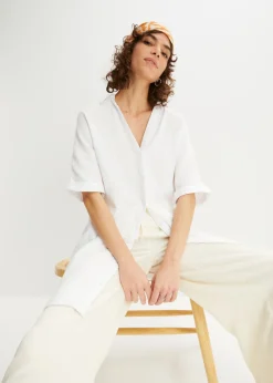 Mujer bonprix bonprix Blusa larga holgada de muselina suave