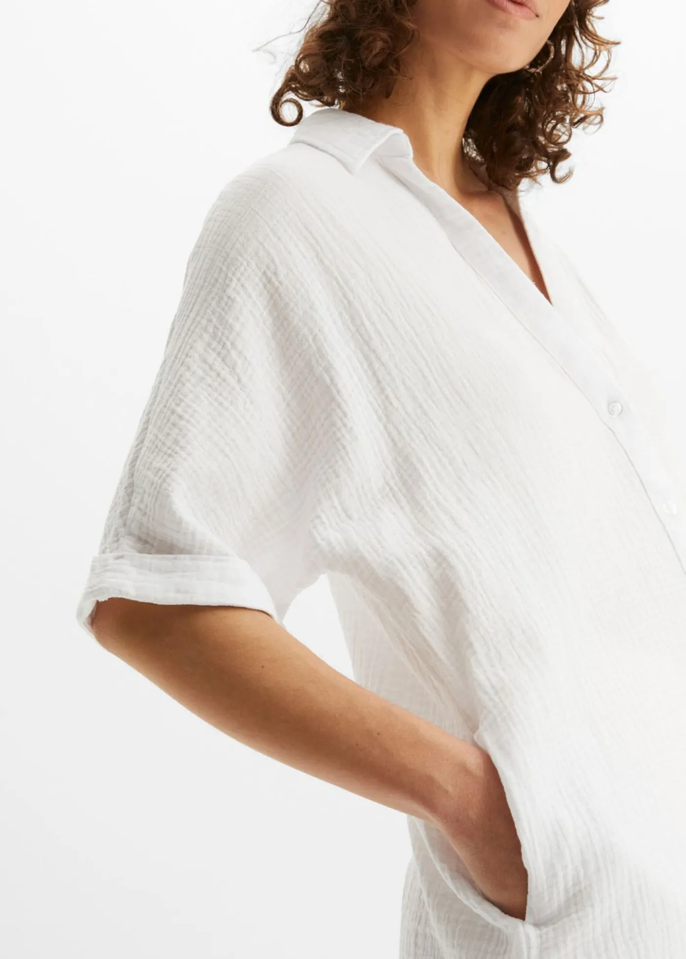 Mujer bonprix bonprix Blusa larga holgada de muselina suave