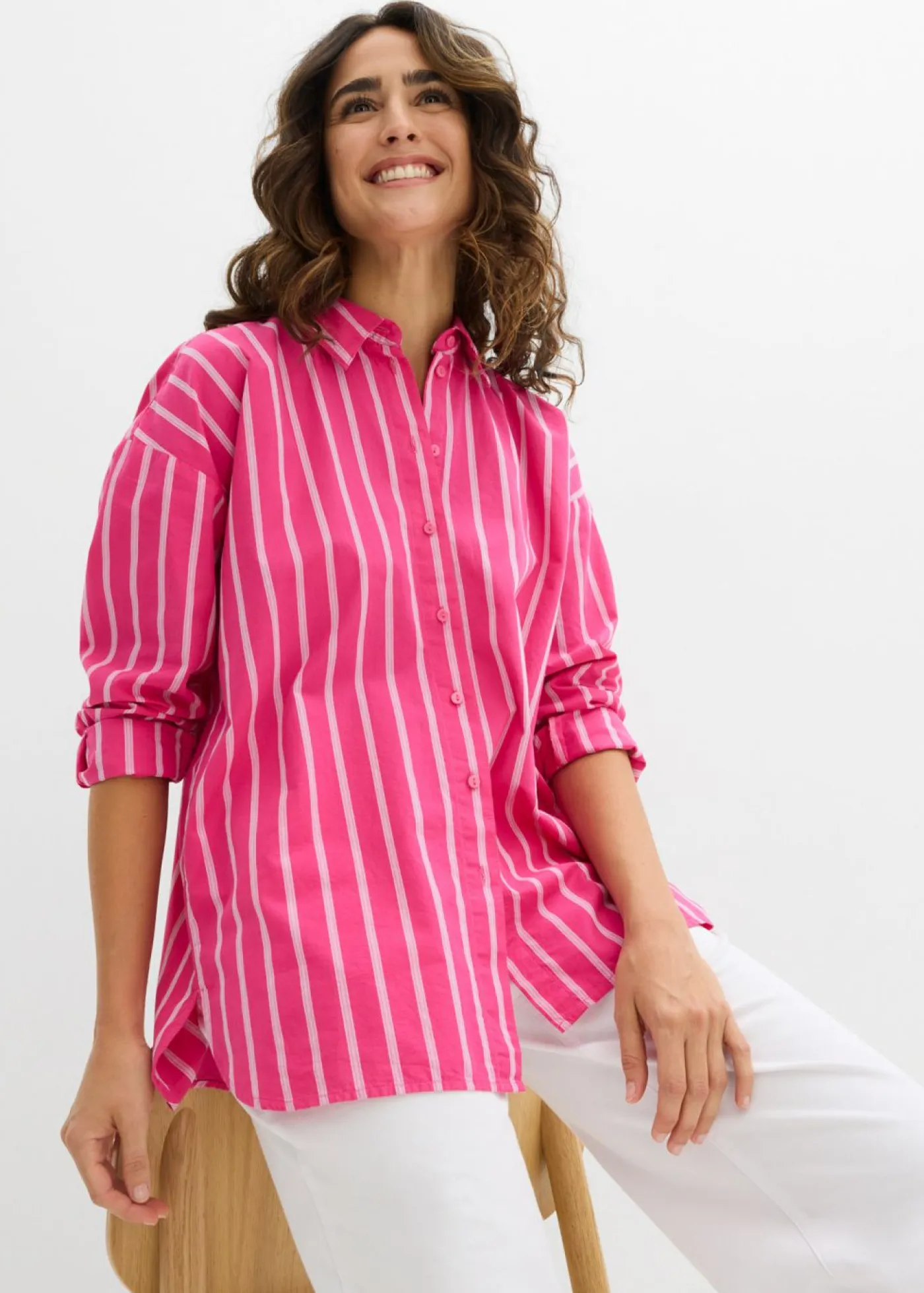 Mujer bonprix bonprix Blusa oversize de algodón puro