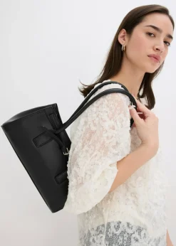 Mujer bonprix bonprix Blusa sin cierre con estampado floral texturizado