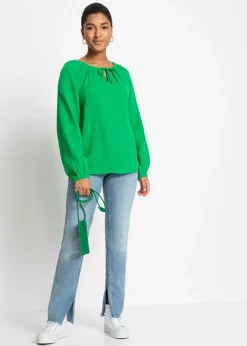 Mujer bonprix bonprix Blusa sin cierre de muselina ligera