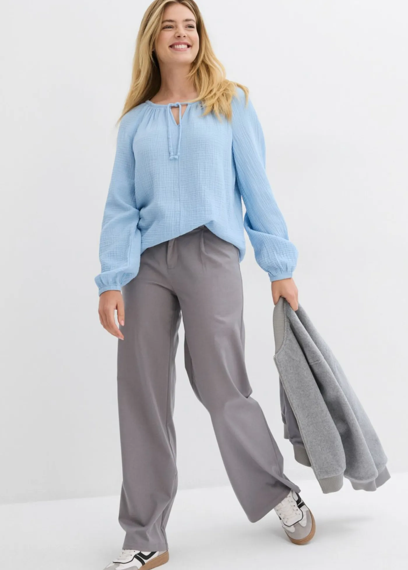 Mujer bonprix bonprix Blusa sin cierre de muselina ligera