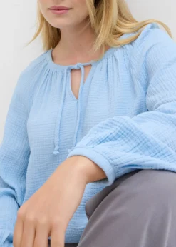 Mujer bonprix bonprix Blusa sin cierre de muselina ligera