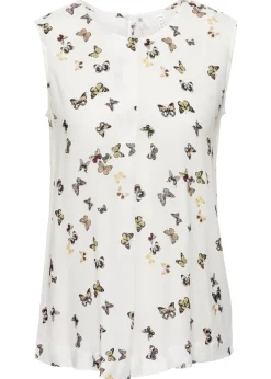 bonprix bonprix Camisas Y Blusas|Camisetas>Blusa sin mangas Blanco estampado