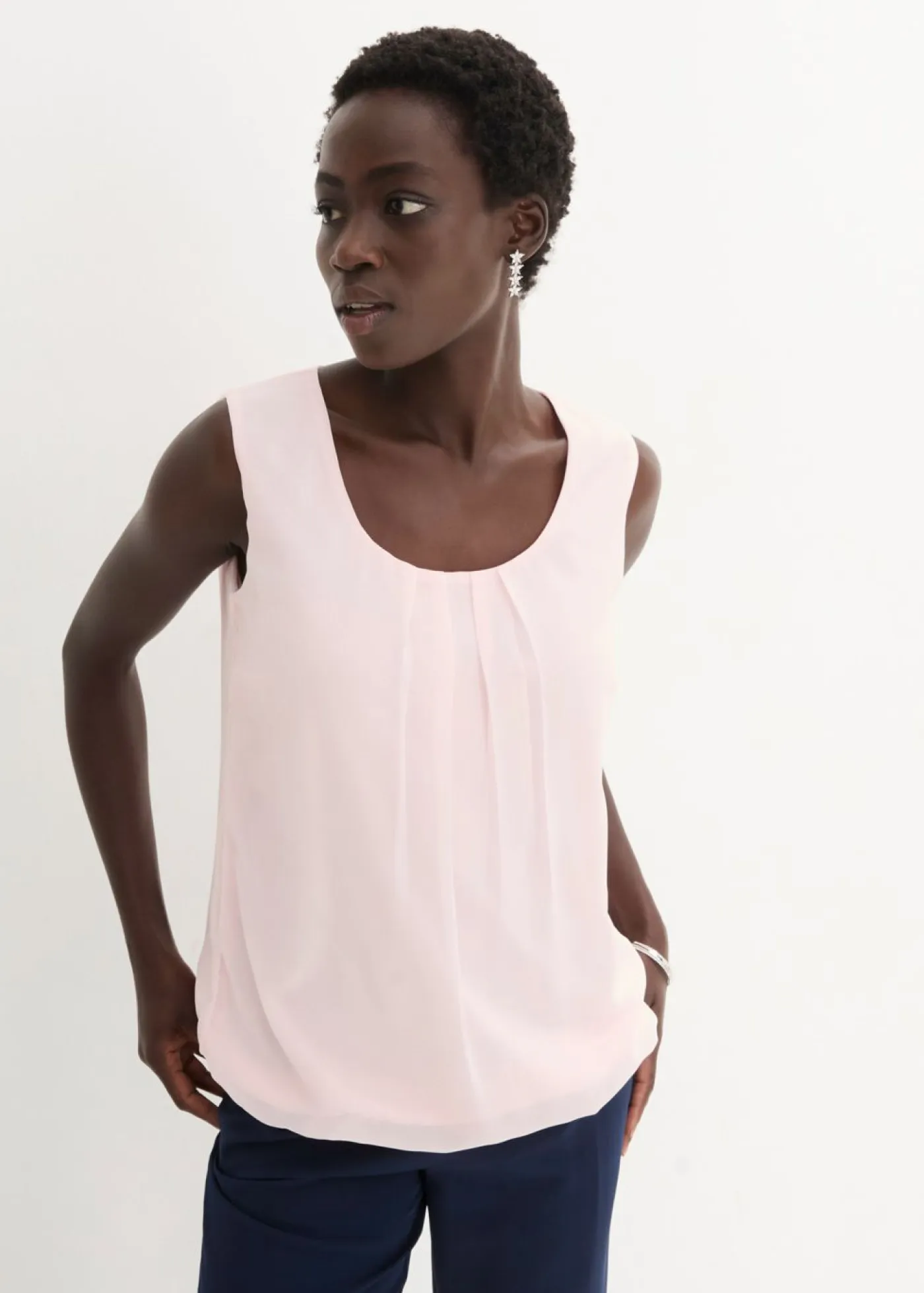 bonprix bonprix Camisas Y Blusas|Camisetas>Blusa sin mangas Rosa