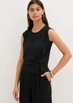 Mujer bonprix bonprix Blusa sin mangas con nudos