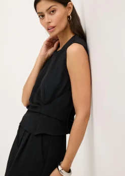 Mujer bonprix bonprix Blusa sin mangas con nudos