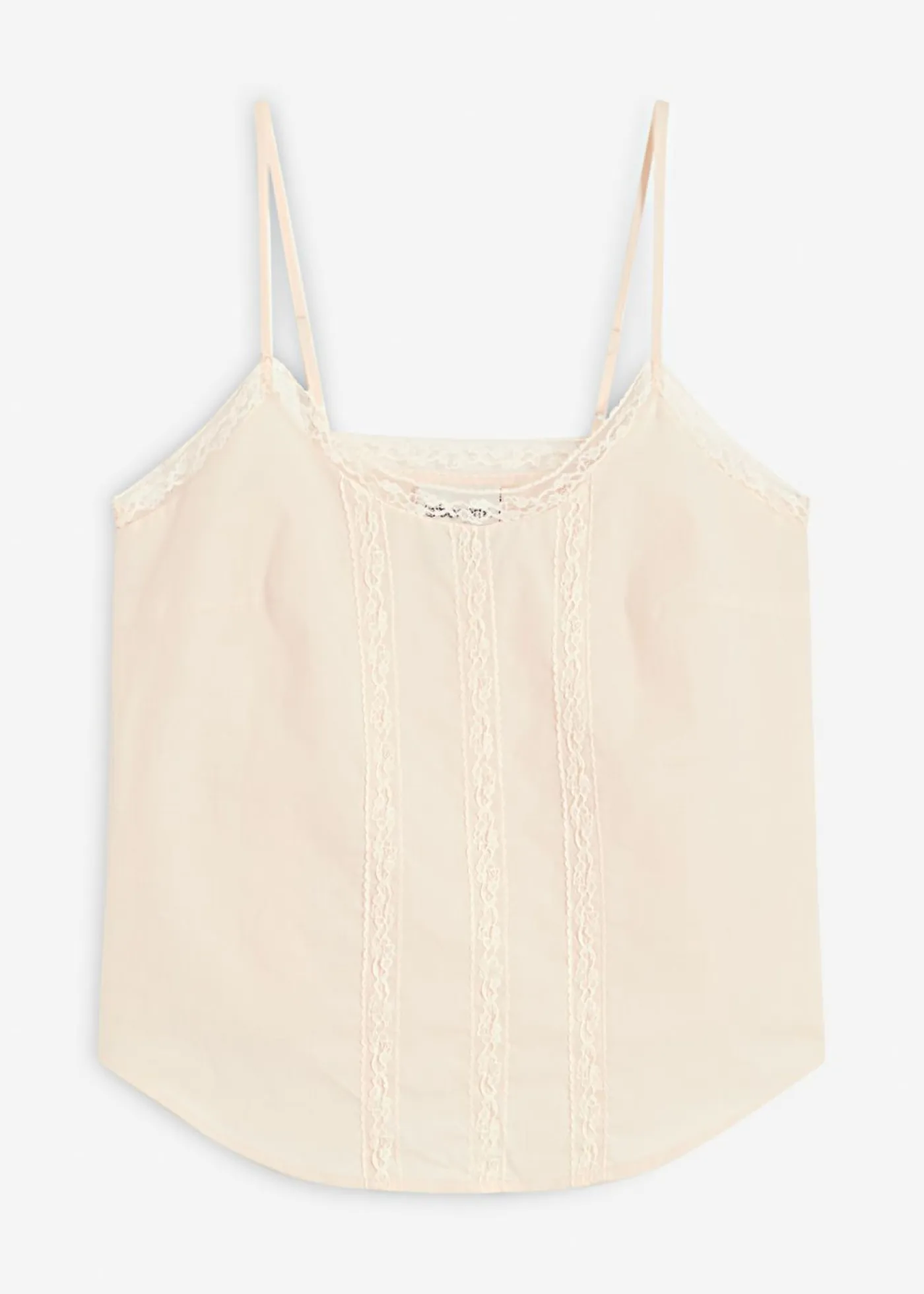 bonprix bonprix Camisas Y Blusas|Camisetas>Blusa sin mangas de algodón puro con bordado calado Crudo