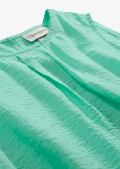 bonprix bonprix Camisas Y Blusas|Camisetas>Blusa sin mangas de mezcla de viscosa fluida Azul mentol