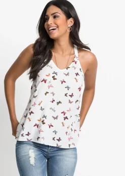 Mujer bonprix bonprix Blusa sin mangas de viscosa pura