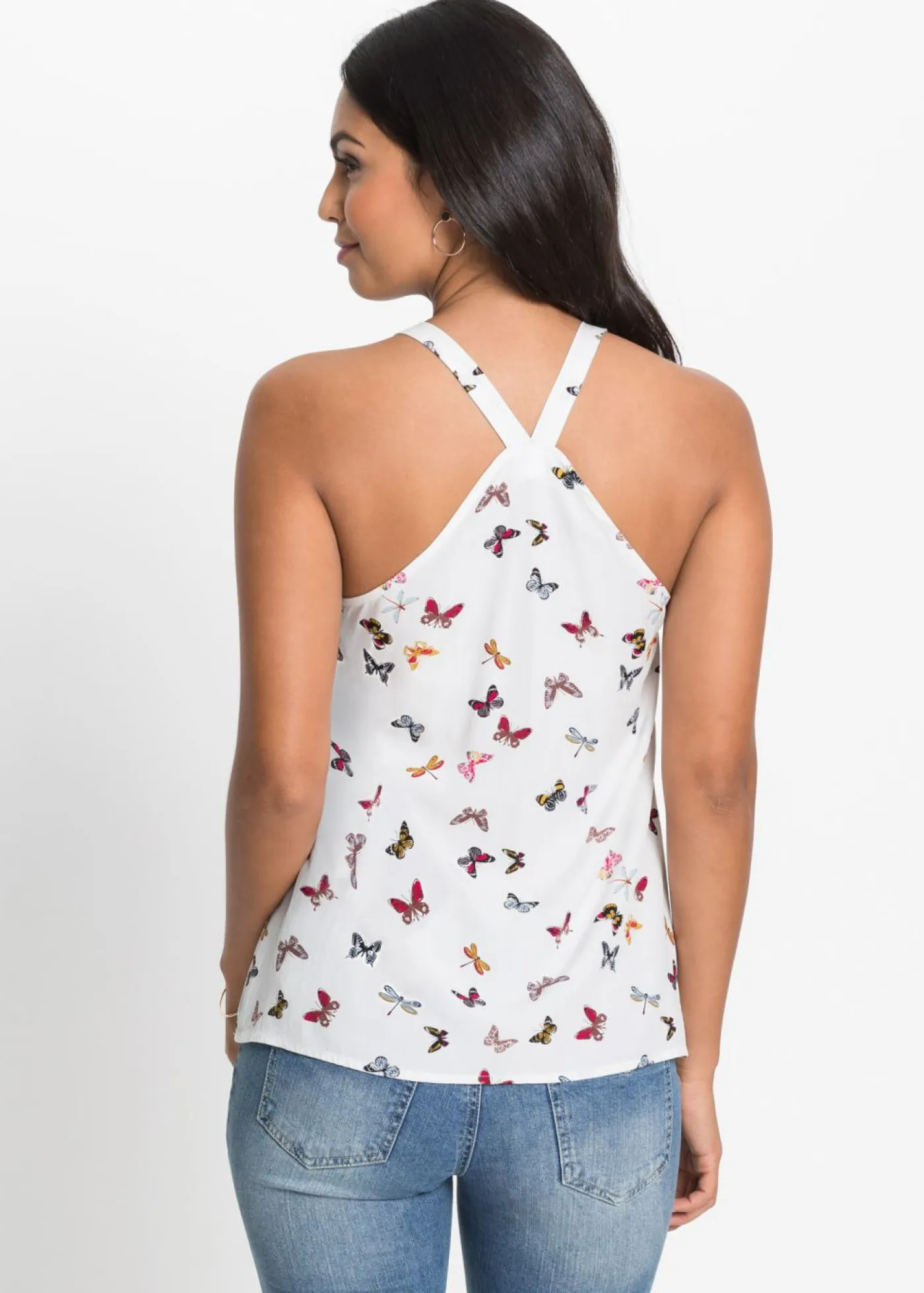 Mujer bonprix bonprix Blusa sin mangas de viscosa pura