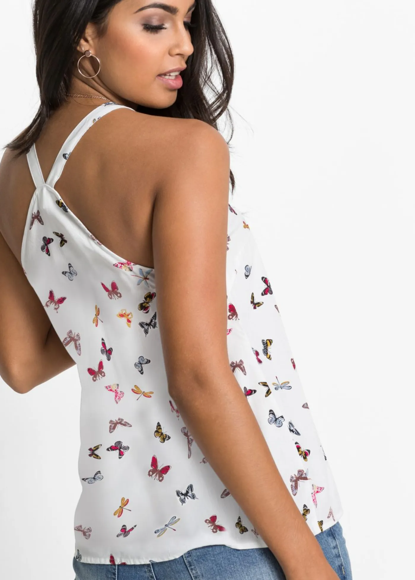 Mujer bonprix bonprix Blusa sin mangas de viscosa pura