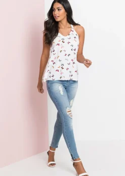 Mujer bonprix bonprix Blusa sin mangas de viscosa pura