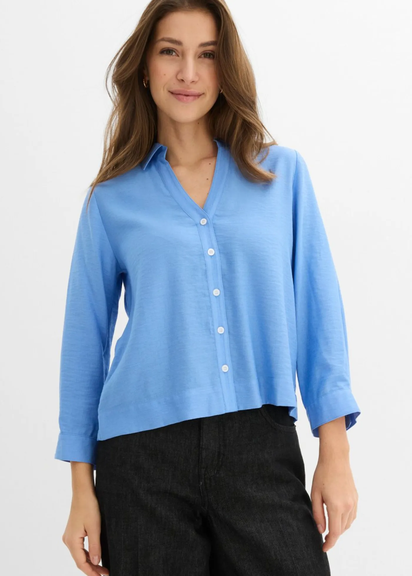 Mujer bonprix bonprix Blusa tipo boxy de mezcla de viscosa