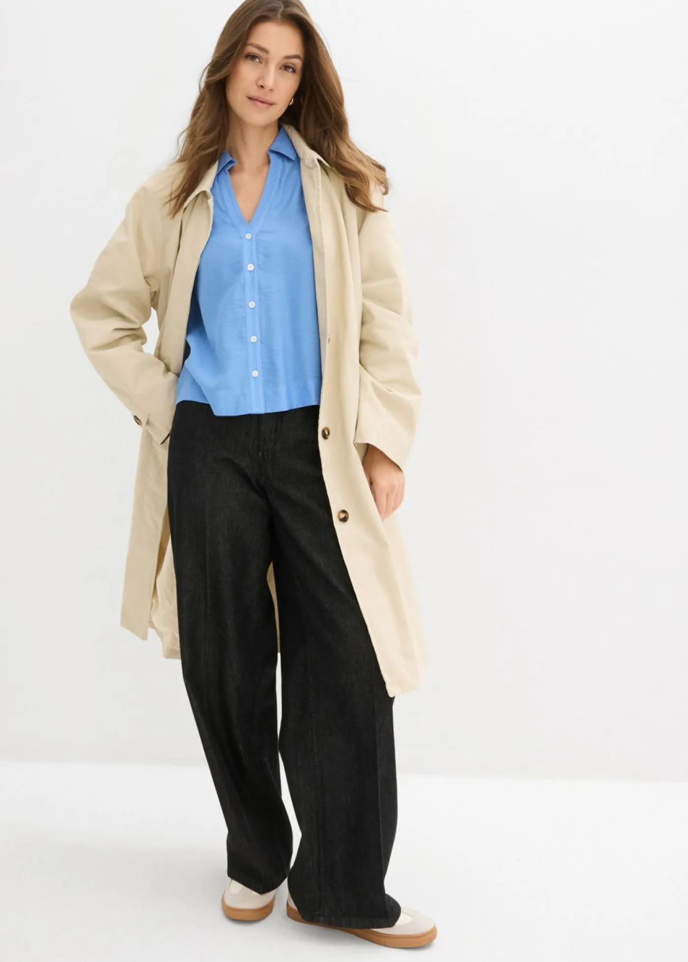 Mujer bonprix bonprix Blusa tipo boxy de mezcla de viscosa