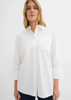 Mujer bonprix bonprix Blusa tipo Oxford de algodón orgánico