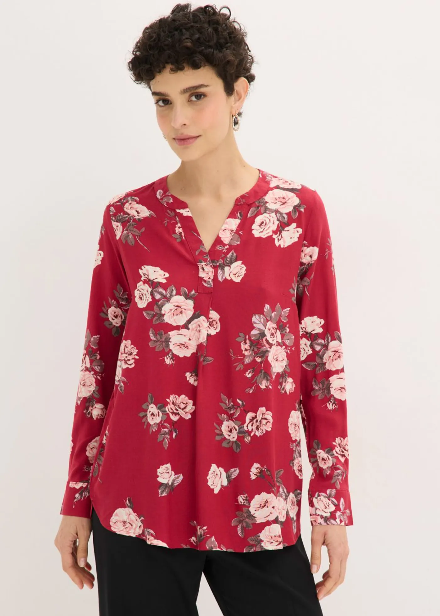 bonprix bonprix Camisas Y Blusas>Blusa tipo túnica Cereza de flores