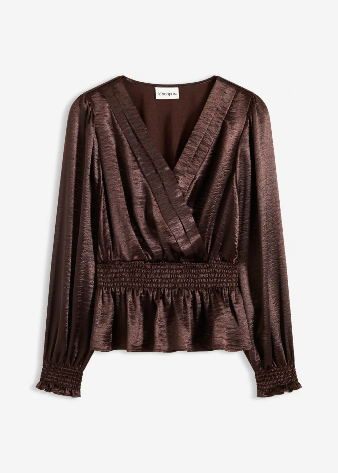 bonprix bonprix Camisas Y Blusas>Blusa tipo túnica Marrón oscuro