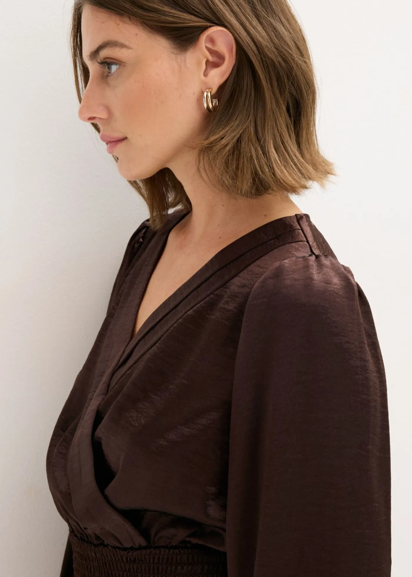 bonprix bonprix Camisas Y Blusas>Blusa tipo túnica Marrón oscuro