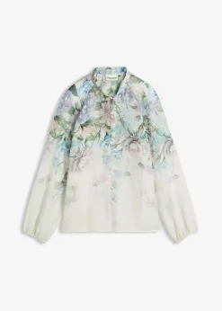 bonprix bonprix Premium|Camisas Y Blusas>Blusa tipo túnica Lila empolvado de flores