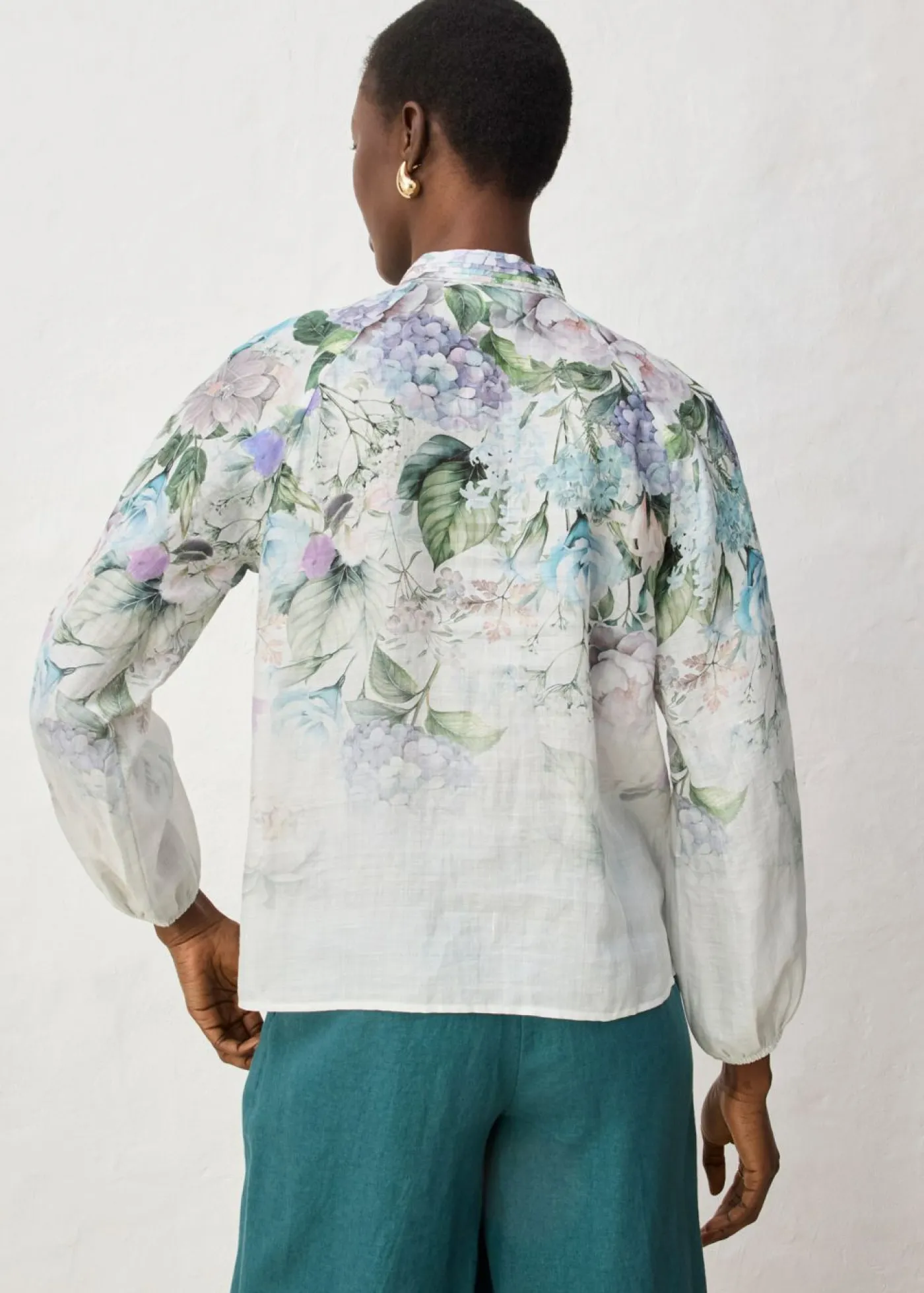 bonprix bonprix Premium|Camisas Y Blusas>Blusa tipo túnica Lila empolvado de flores