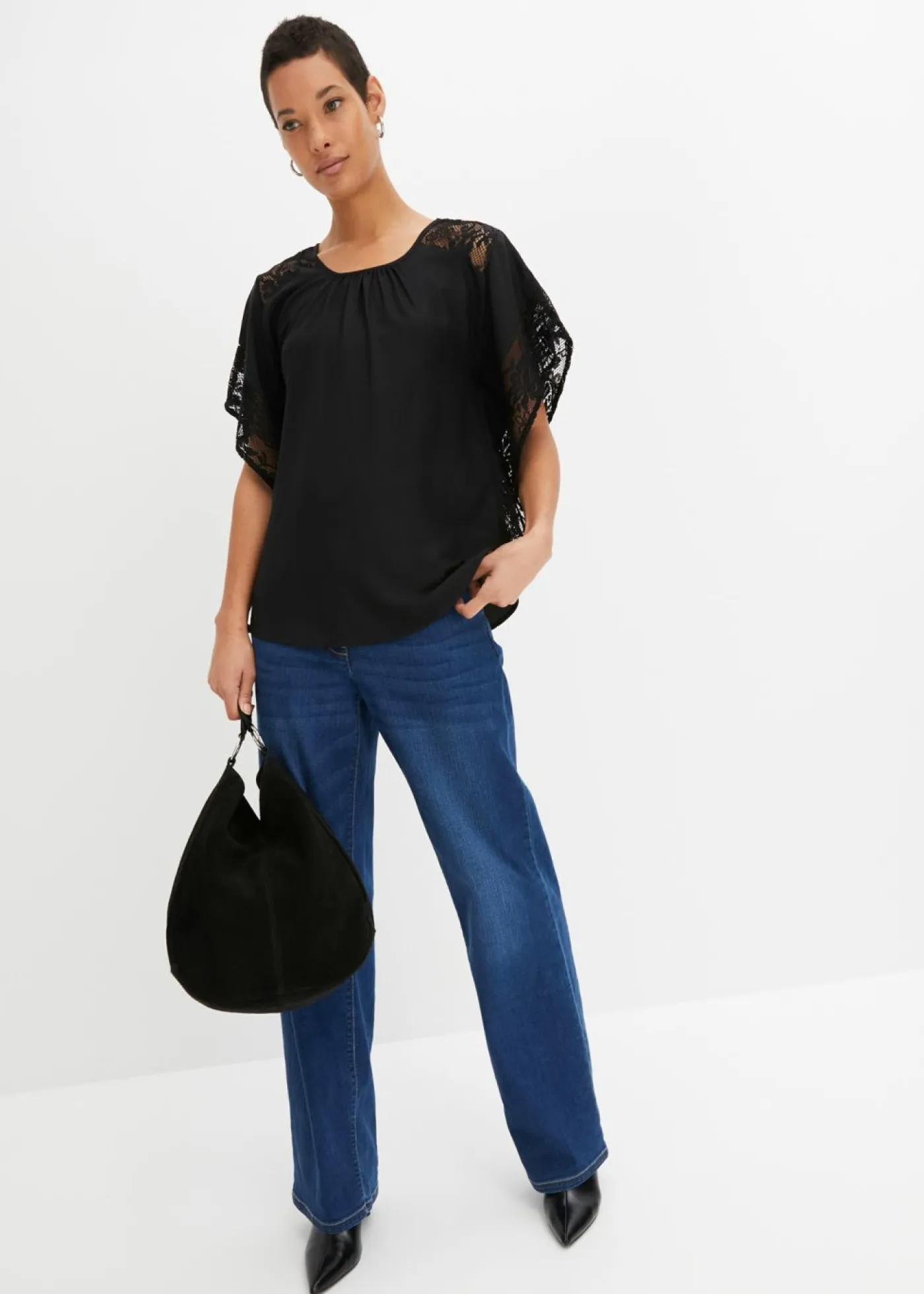 Mujer bonprix bonprix Blusa tipo túnica con aplicaciones