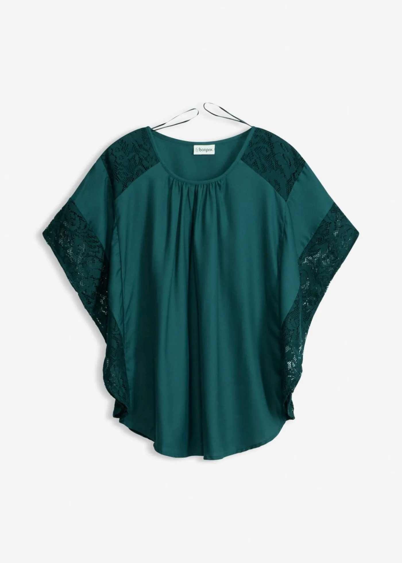 bonprix bonprix Camisas Y Blusas>Blusa tipo túnica con aplicaciones Verde intenso