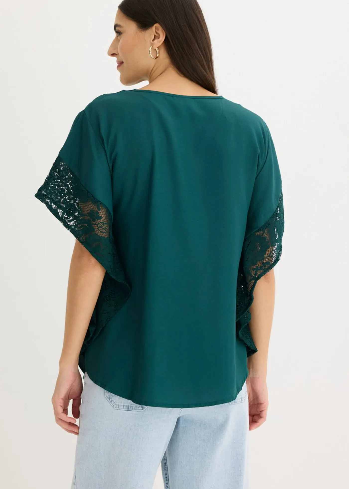bonprix bonprix Camisas Y Blusas>Blusa tipo túnica con aplicaciones Verde intenso
