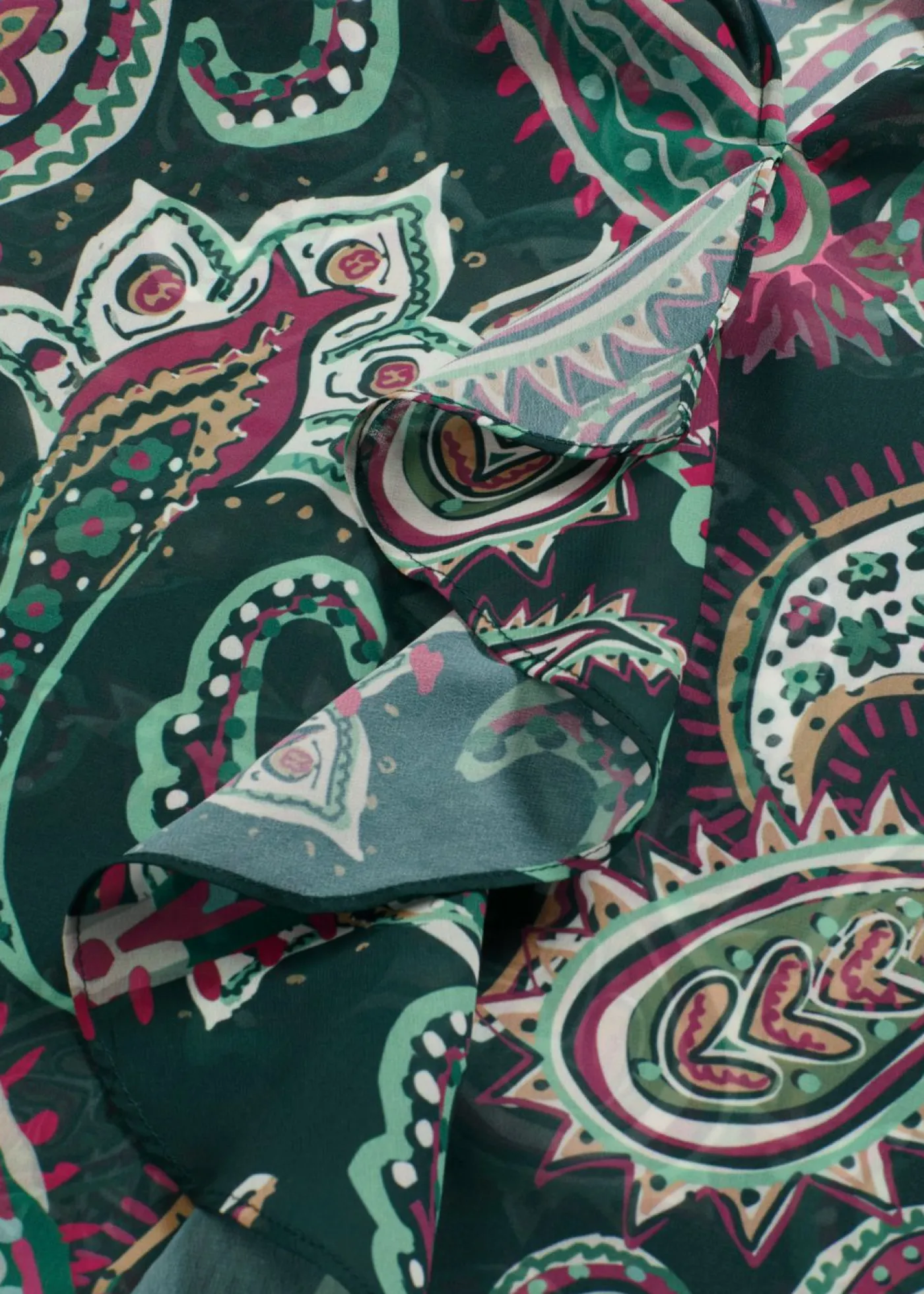 bonprix bonprix Camisas Y Blusas>Blusa tipo túnica con volantes Verde intenso