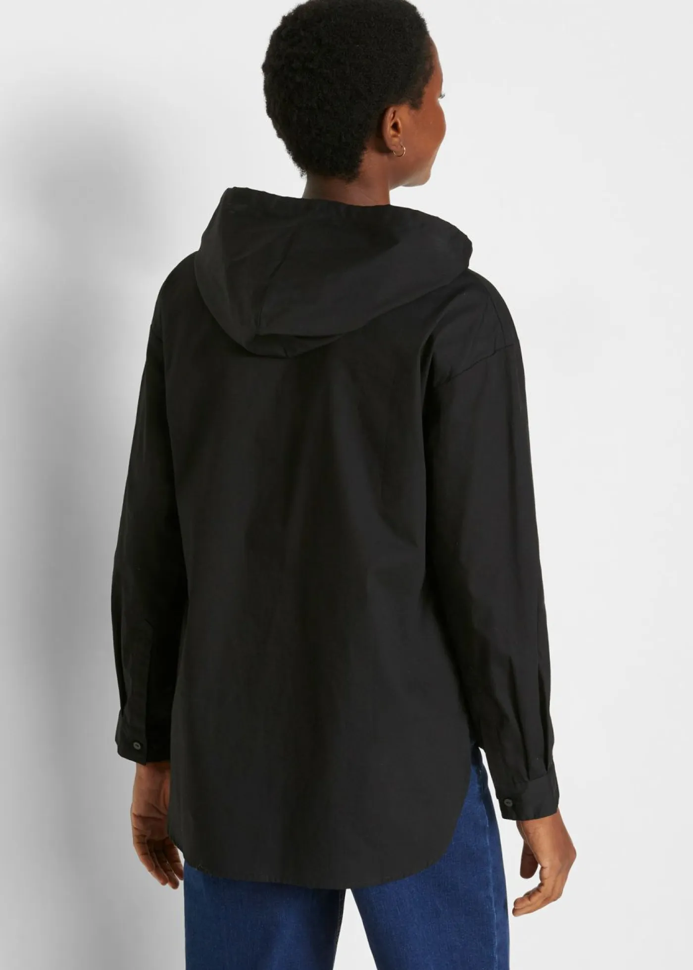 bonprix bonprix Camisas Y Blusas>Blusa tipo túnica de algodón orgánico puro Negro