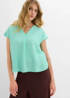 Mujer bonprix bonprix Blusa tipo túnica de mezcla de viscosa fluida