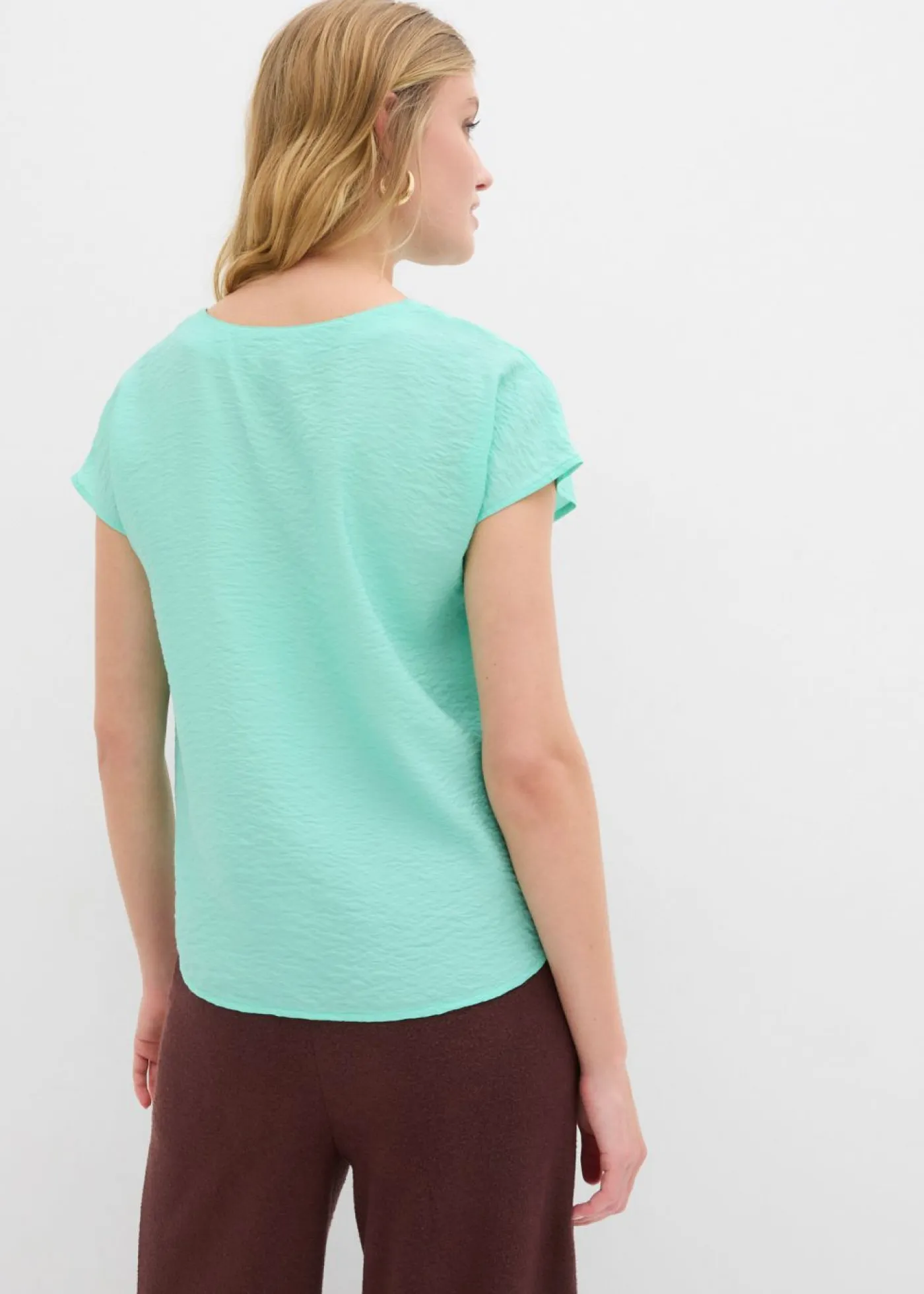 Mujer bonprix bonprix Blusa tipo túnica de mezcla de viscosa fluida